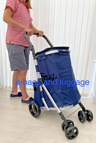 Großer blauer einkaufstrolley - großer,